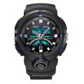 Ohsen 1702 Mens Digital Quartz Sport Wristwatch 5atm Waterproof LED Military Watches